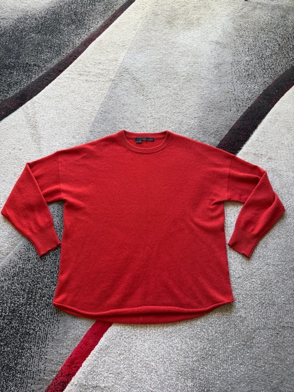360 Cashmere Red Cashmere Crewneck Sweater